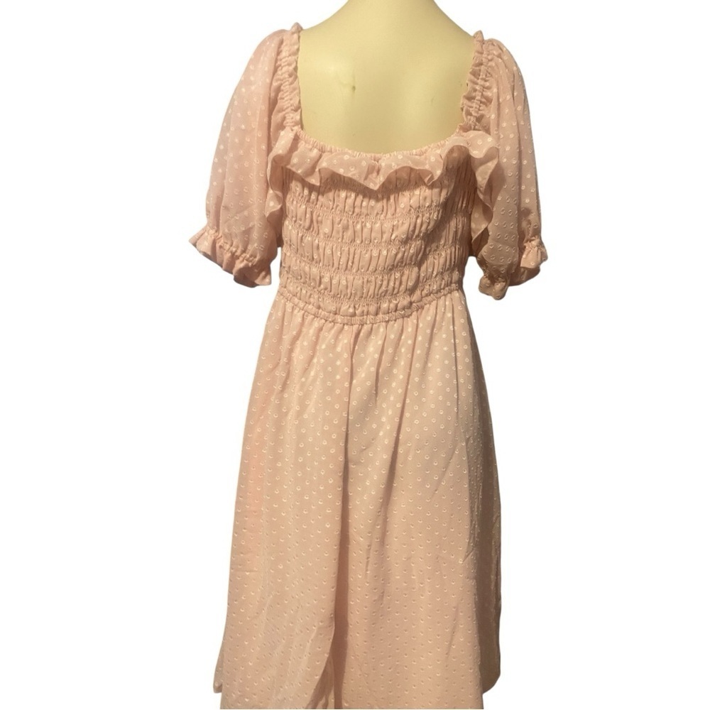 Orange Cream Ruffled Puff Sleeve Sundress - Picture 9 of 10